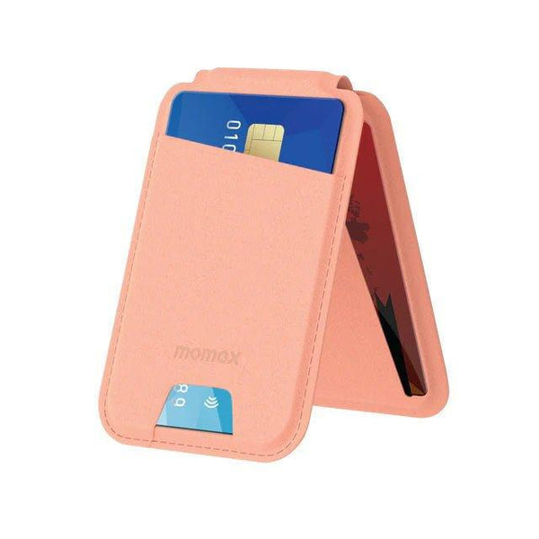 Momax Magnetic Wallet Card Holder With Stand - Pink - Tech Goods