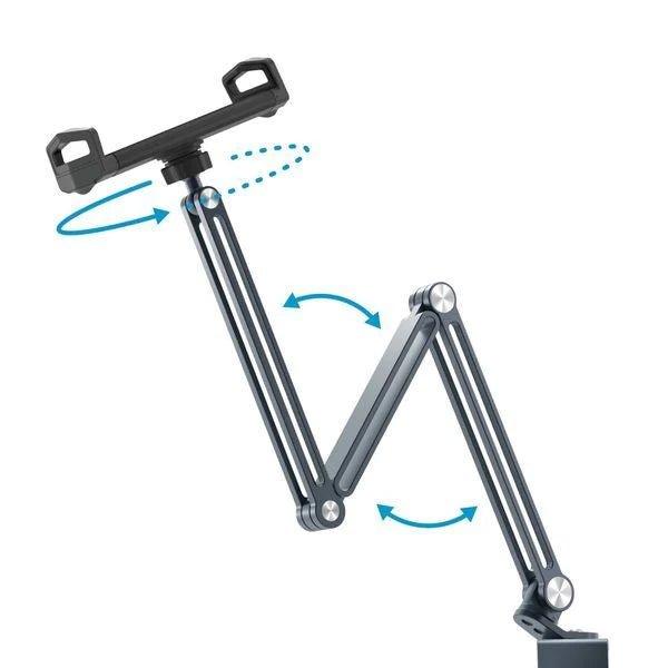Momax Multi-Stand Full Motion Desk Mount for Tablet - Space Grey - Tech Goods