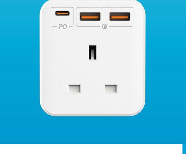 Momax One Plug 3-Outlet Cube Extension Socket - White - Tech Goods