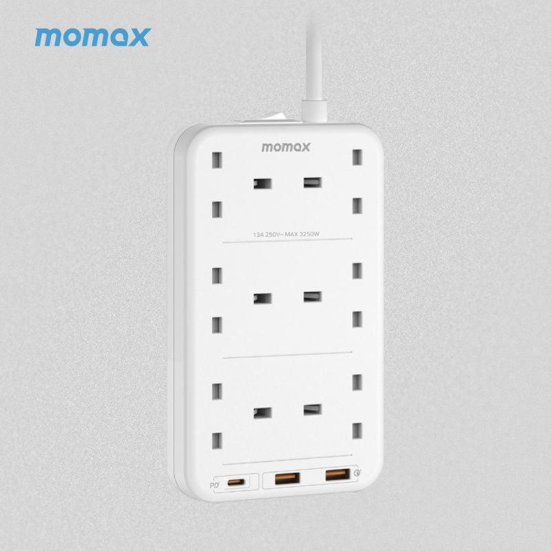 Momax One Plug PD 20W 6-Outlet Power Strip - White - Tech Goods