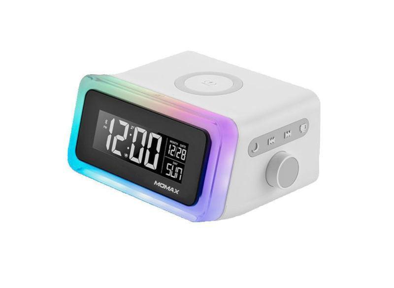 Momax Q.Clock 2 Digital Clock with Wireless Charger with Light - White - Tech Goods