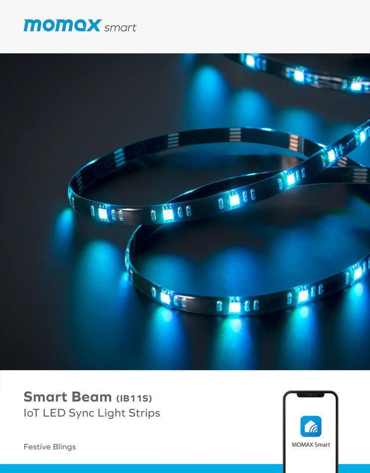 Momax Smart Beam Lot LED Sync Light Strips - Black - Tech Goods