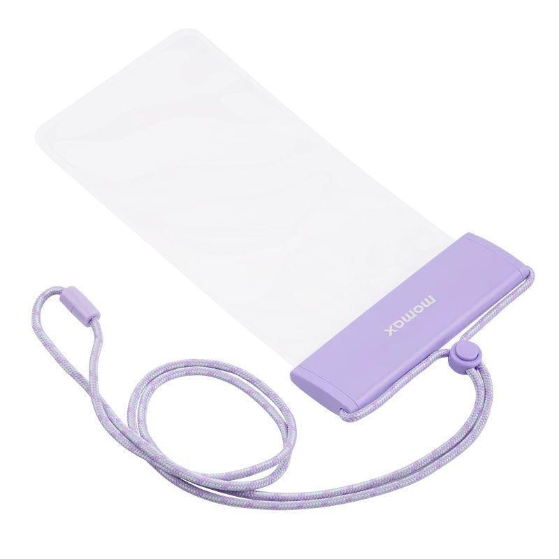 Momax Waterproof Pouch Universal with Neck Strap - Purple - Tech Goods