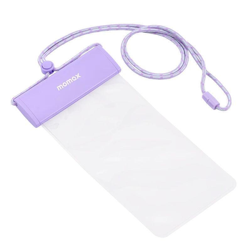 Momax Waterproof Pouch Universal with Neck Strap - Purple - Tech Goods