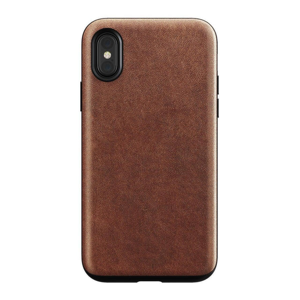 NOMAD Rugged Case Leather Rustic Brown for iPhone X / XS - Tech Goods