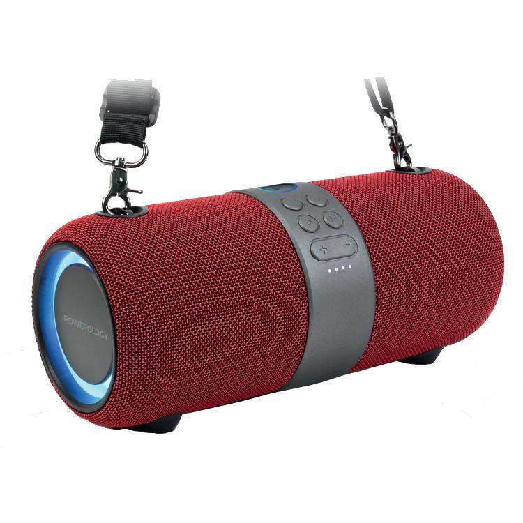 Powerology Cypher Portable Bluetooth Stereo Speaker - Red - Tech Goods