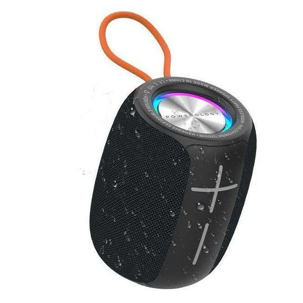 Powerology Ghost Speaker Bluetooth 5.0 Water Resistant - Black - Tech Goods