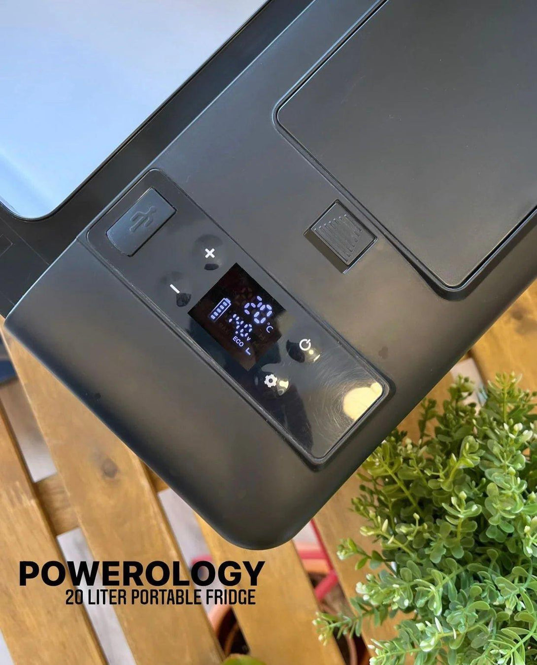Powerology Smart Portable Fridge - 15600mAh - Grey - Tech Goods