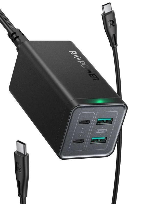 Ravpower PD Pioneer 120W 4-Port USB Charger - Black - Tech Goods