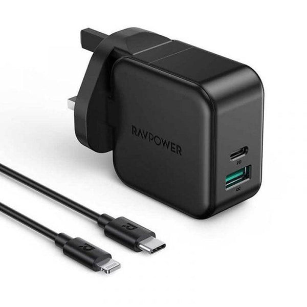 RAVPower PD18W USB-UK Charger Combo - Black - Tech Goods