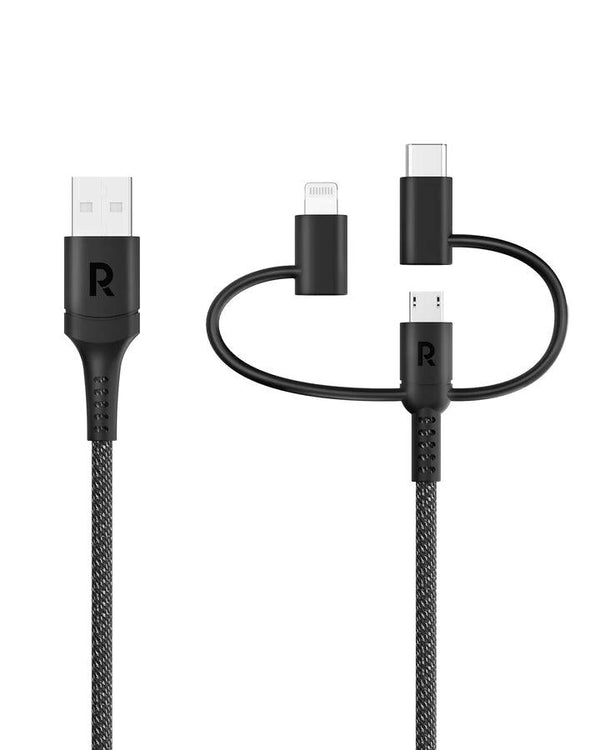 RAVPower RP-CB1033 3 in 1 cable Black Global - 1m - Tech Goods