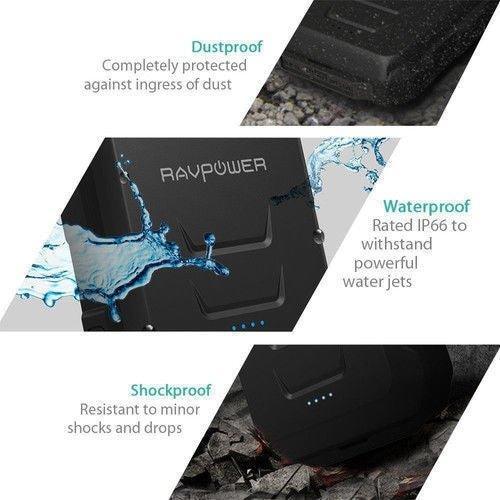 Ravpower Waterproof PowerBank 10050mAh - Black - Tech Goods