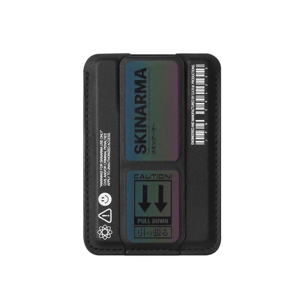 SkinArma Kado Mag-Charge Card Holder With Grip Stand - Black / Black - Tech Goods
