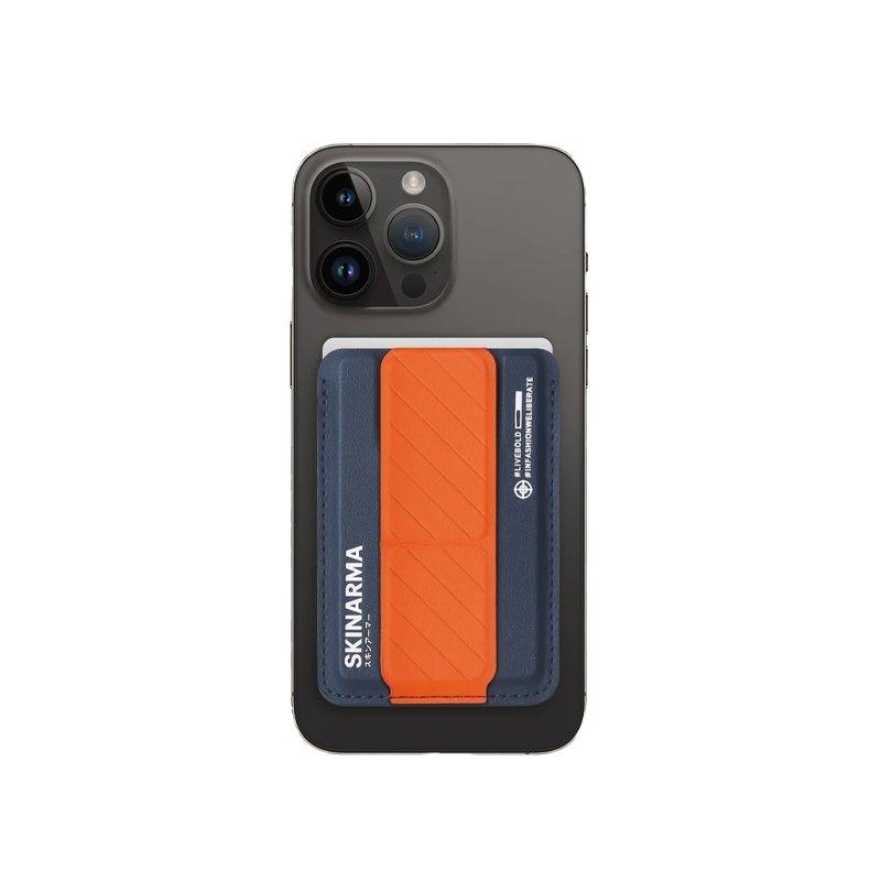 SkinArma Kado Mag-Charge Card Holder With Grip Stand - Blue / Orange - Tech Goods