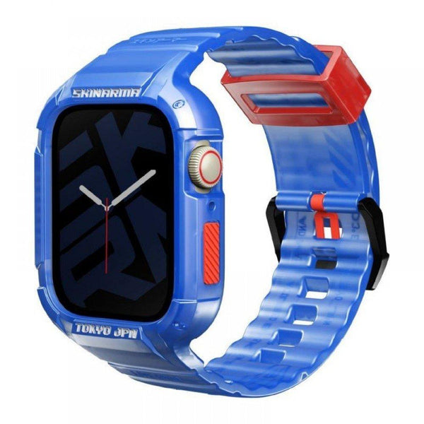 Skinarma Saido 2 in 1 Strap For Apple Watch With Case 45/44MM - Blue - Tech Goods