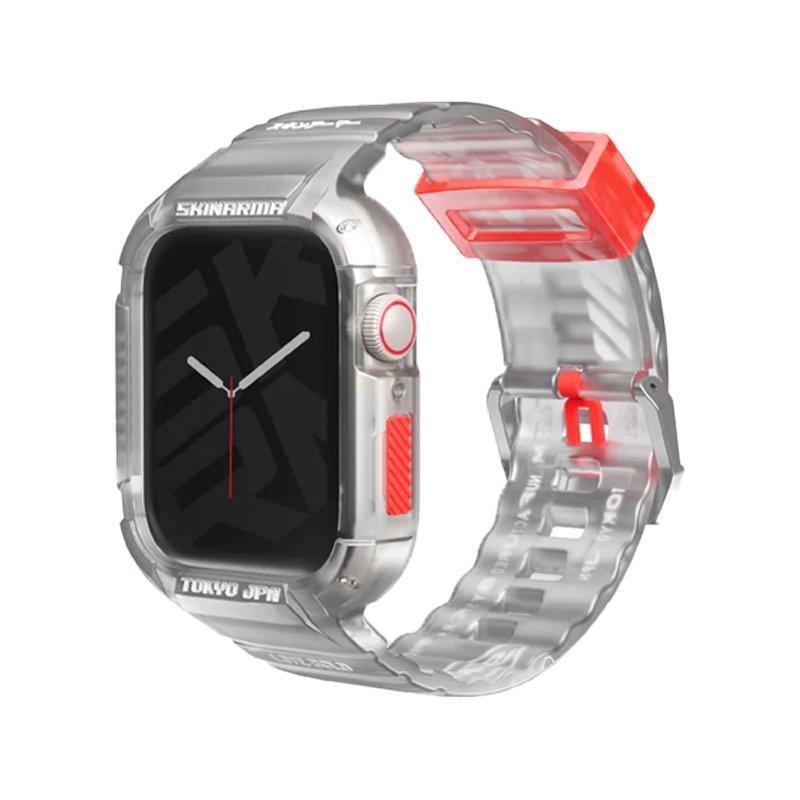 Skinarma Saido 2 in 1 Strap For Apple Watch With Case 45/44MM - Clear - Tech Goods