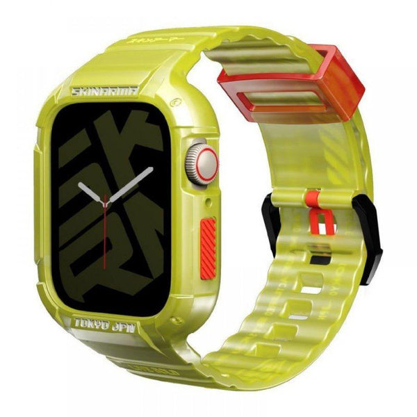 Skinarma Saido 2 in 1 Strap For Apple Watch With Case 45/44MM - Yellow - Tech Goods