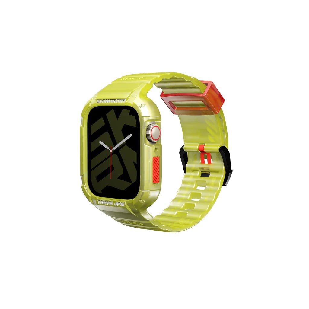 Skinarma Saido 2 in 1 Strap For Apple Watch With Case 45/44MM - Yellow - Tech Goods