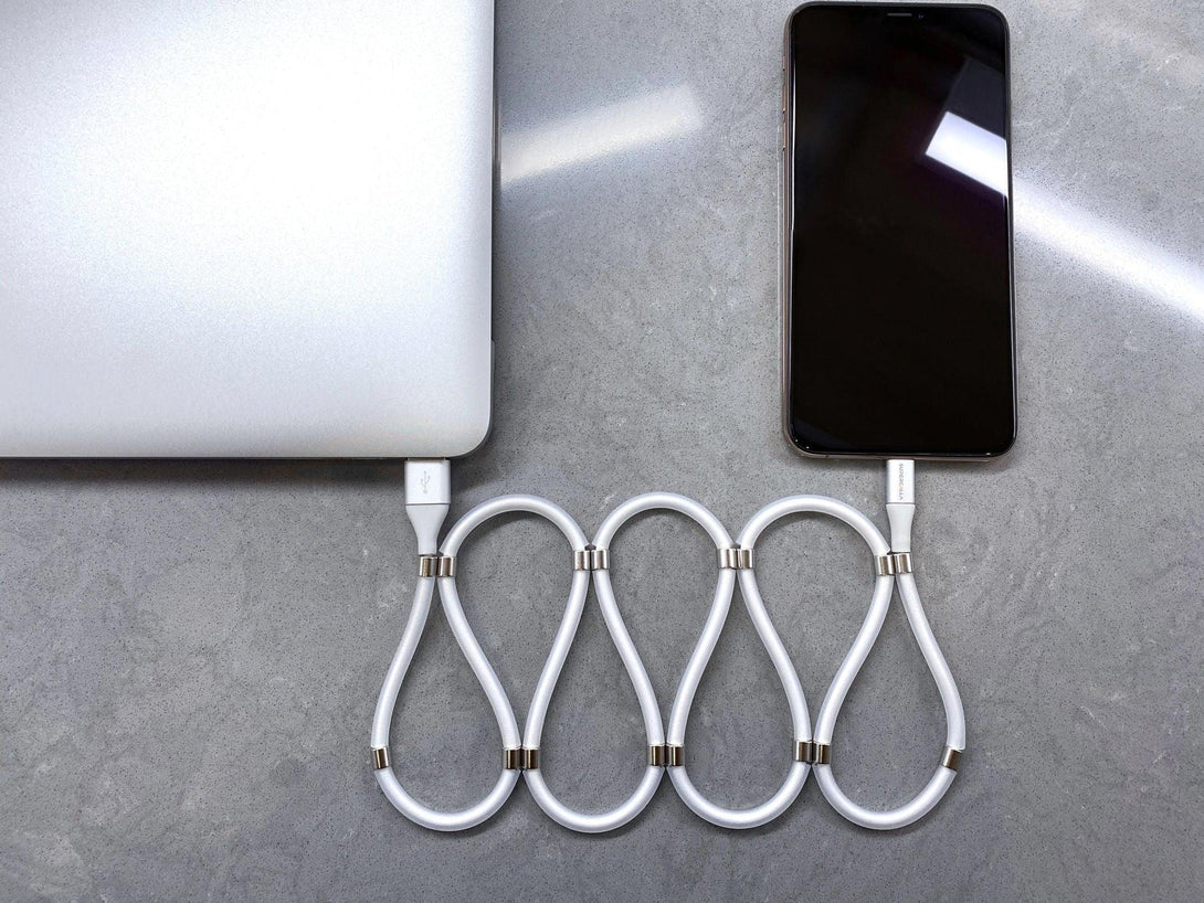 SuperCalla Magnetic USB-A to Lightning Cable 1M - White - Tech Goods