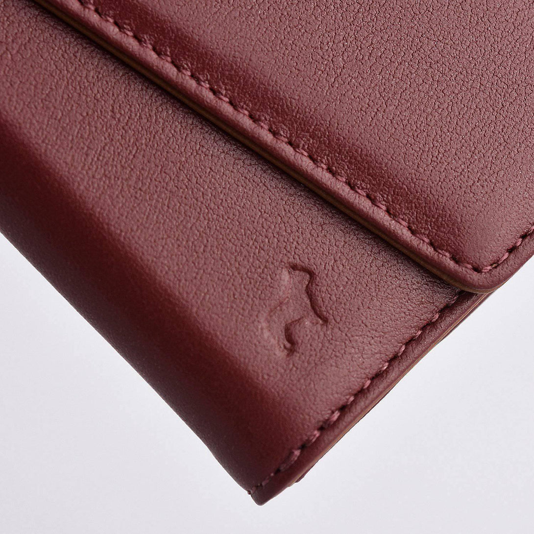 The Frenchie Co AirTag Ready Speed Wallet - Burgundy - Tech Goods