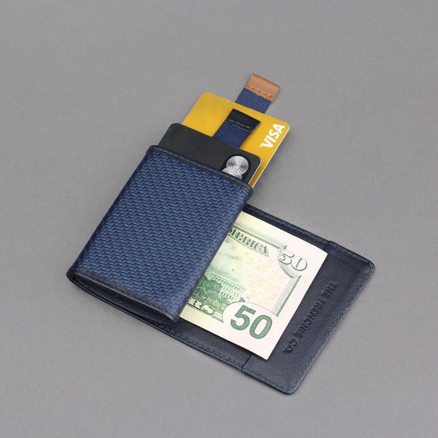 The Frenchie Co AirTag Ready speed wallet mini carbon fiber - Navy - Tech Goods