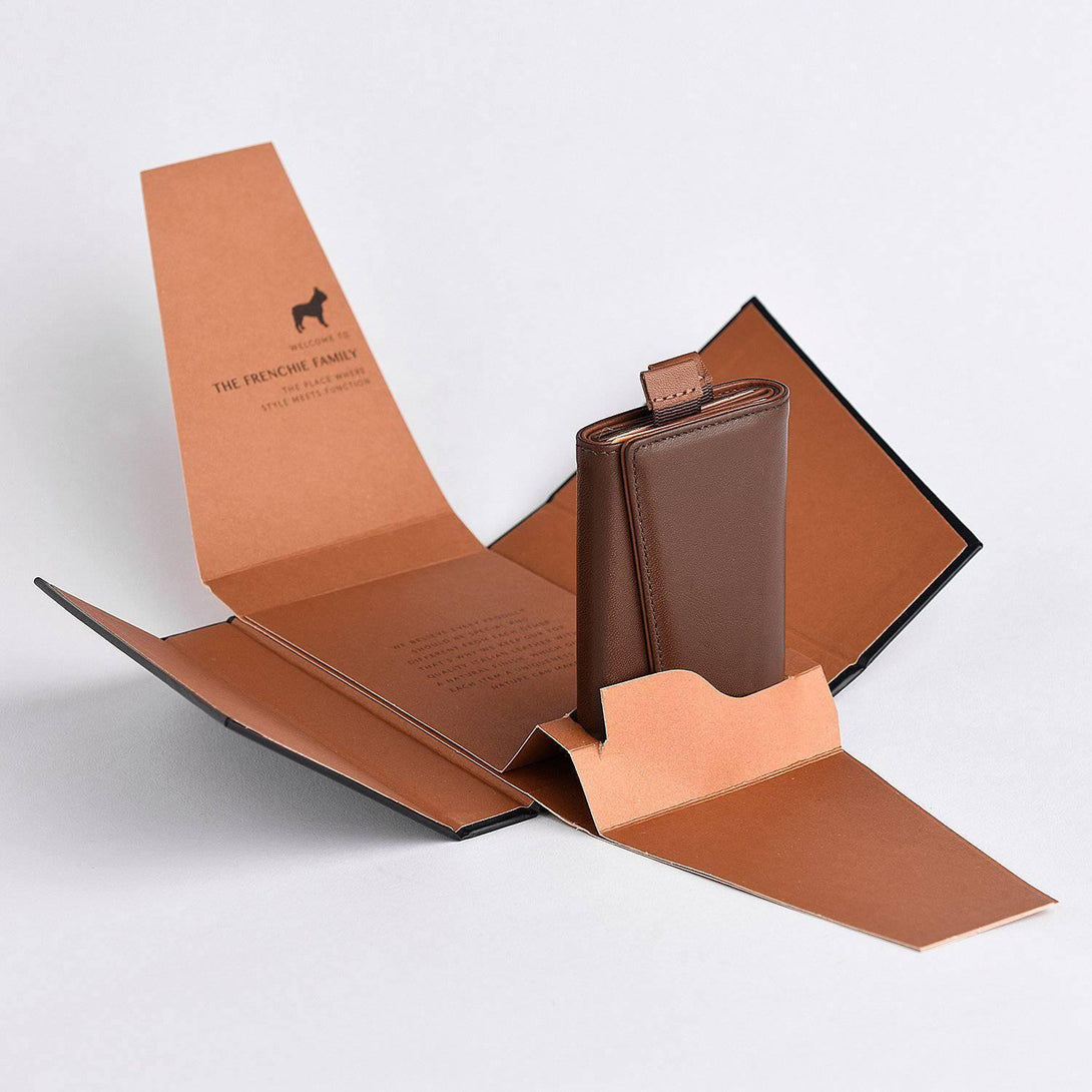The Frenchie Co AirTag Ready Speed Wallet Mocha - Tech Goods