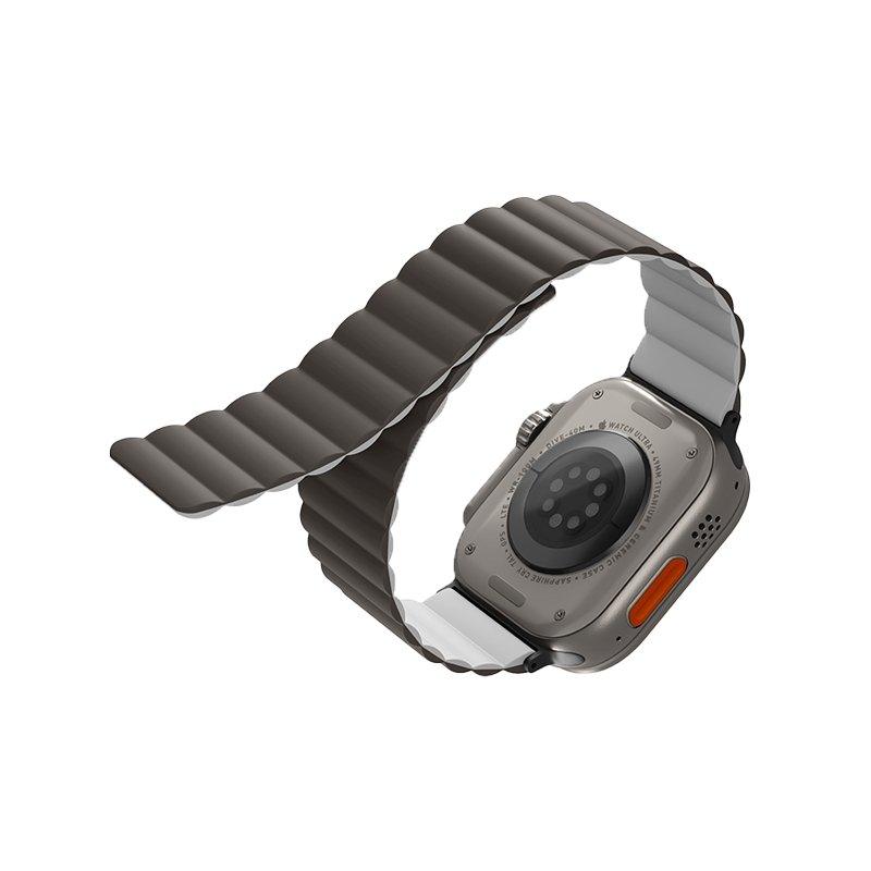 Uniq Revix Reversible Magnetic Apple Watch Strap 49/45/44/42mm - Ash Grey /Dove White - Tech Goods