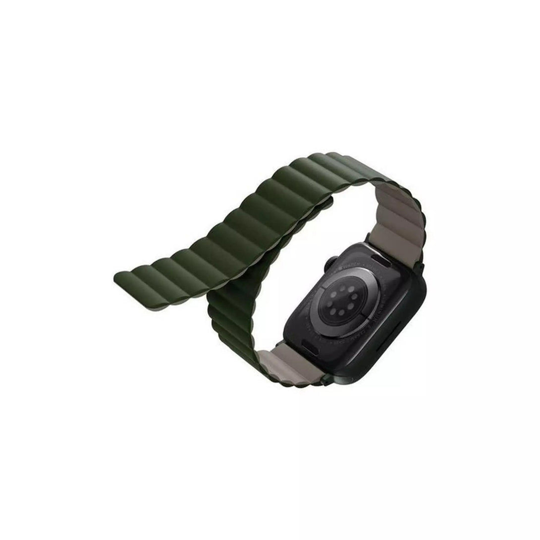 Uniq Revix Reversible Magnetic Apple Watch Strap 49/45/44/42mm - Moss Green / Tan - Tech Goods
