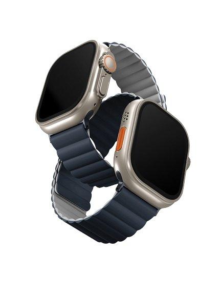 Uniq Revix Reversible Magnetic Apple Watch Strap 49/45/44/42mm - Storm Blue / Chalk Grey - Tech Goods