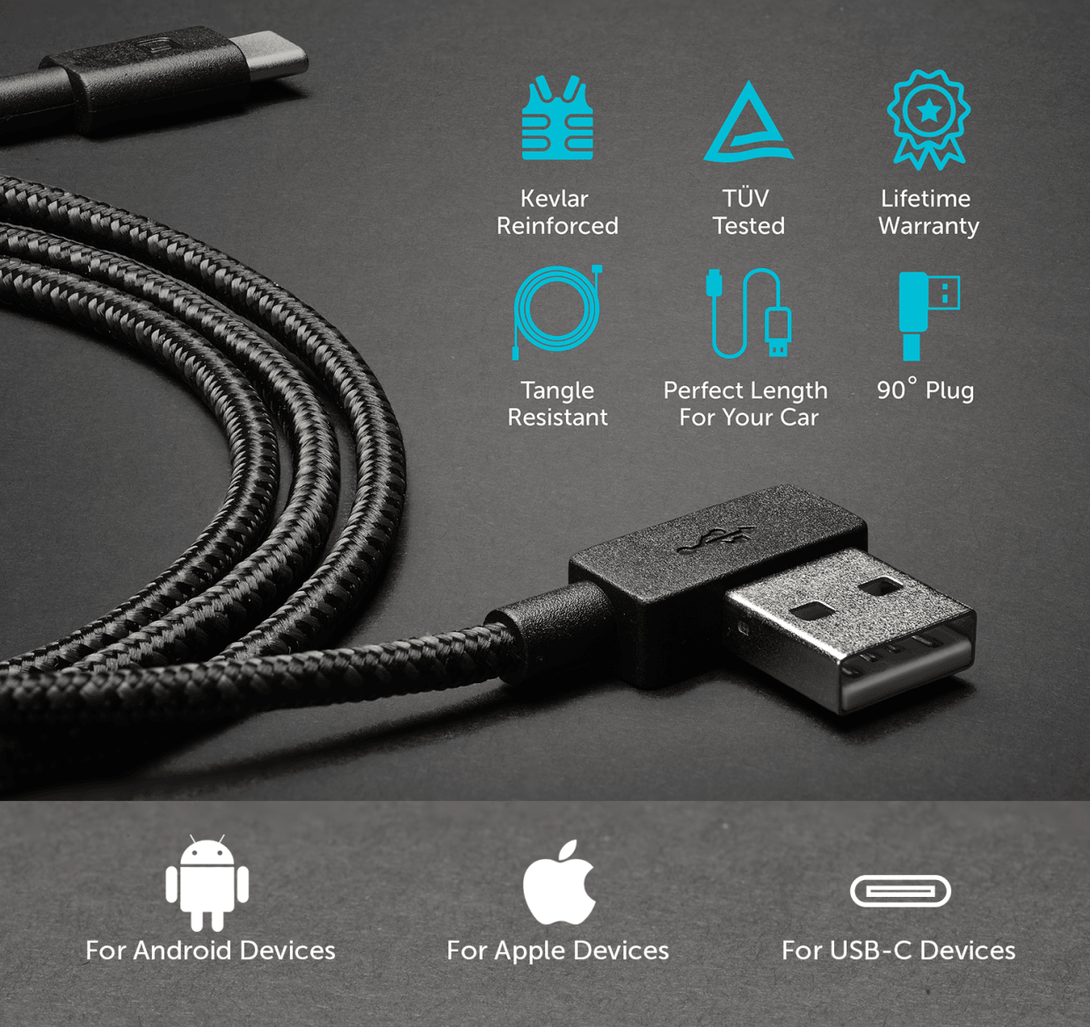 ZUS Kevlar Charging Cable USB to USB-C - Tech Goods